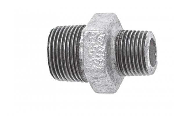 GEKA Redzier-Gewindenippel "TG", AG R 1 1/4" x AG R 1" mit Sechskant, VE: 5 Stück, 84.9149.9