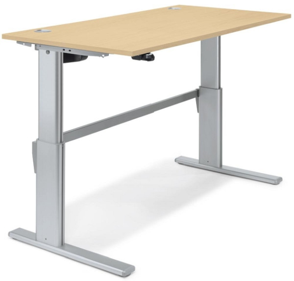 Deskin Sitz-/Stehtisch Basic MULTI M, Ahorndekor, B 1800 x T 800 x H 725 - 1140 mm, 264578