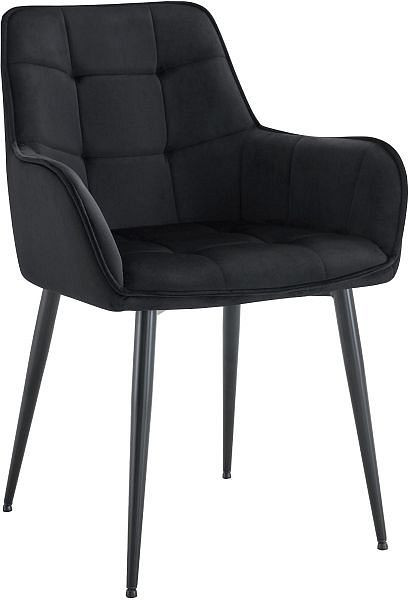 CLP Esszimmerstuhl Ferndale Samt, schwarz, 324657, 4255716329501