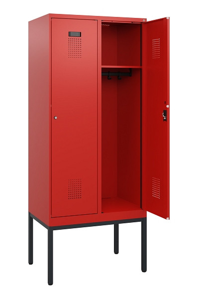 C+P Spind Evolo PLUS, Gestell, 2 Abteile, 1950x800x500mm, 3020/3020, Zylinderschloss, 0490305-22 S10052