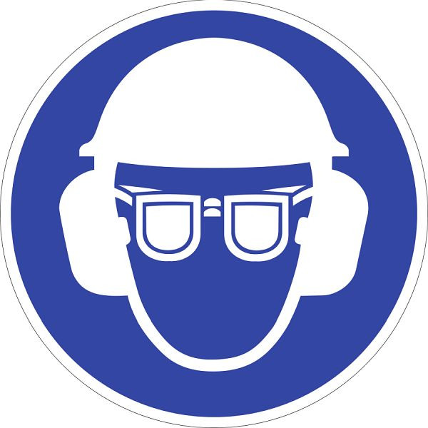 Moedel Gehörschutz, Augenschutz und Kopfschutz benutzen, Folie, Ø 200 mm, 51968