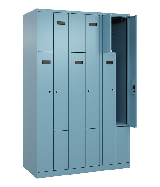 C+P Z-Spind Evolo PLUS, 6 Fächer, 1850x1200x500mm, 0010/0010, Zylinderschloss, 049003-326 S10040