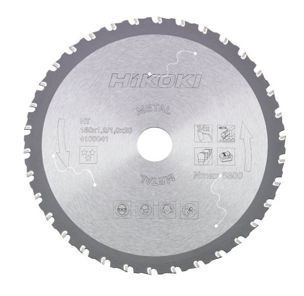 HiKOKI TCT Kreissägeblatt Stahl 150x20 Z34 Trapez- / Flachzahn, 4100041