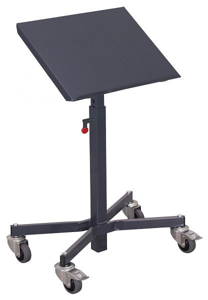 VARIOfit ESD Materialständer, einseitig neigbar, Ladefläche: 510 x 410 mm, Außenmaße: 600 x 410 x 715 - 1.085 mm, sw-405.042