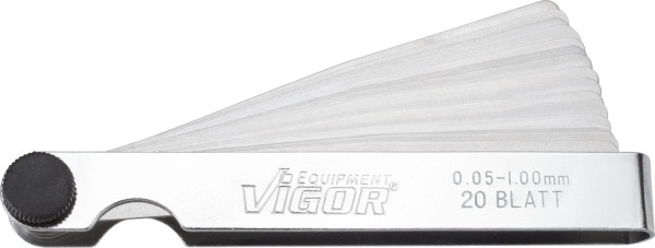 VIGOR Fühlerlehren Satz, 0,05 - 1,00 mm, V1714, 4047728017145