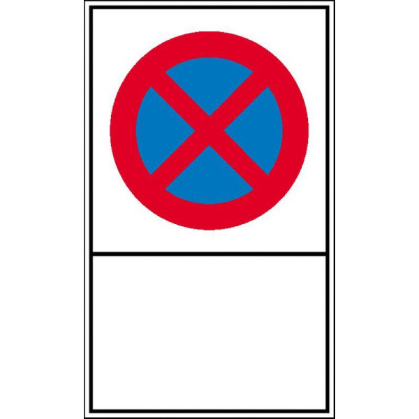 Stein HGS Haltverbotsschild, Absolutes Haltverbot mit Feifeld zur Selbstbeschriftung, 150x250 mm / Kunststoff (Polystrol), 140x90 mm, 41.5574