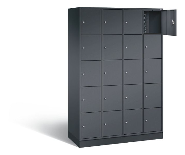 C+P Schließfachschrank Intro, H1950xB1220xT490mm, Farbe: Schwarzgrau, 8570-401 S10188