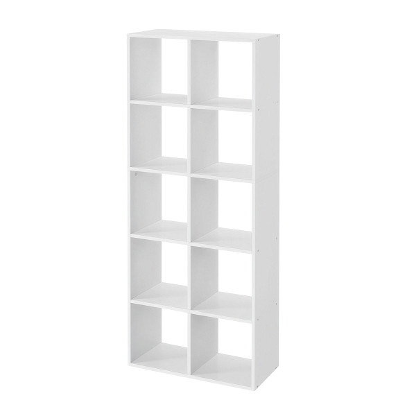SONGMICS Bücherregal, Weiß, 65,5x30x161,5 cm, LBC168T14
