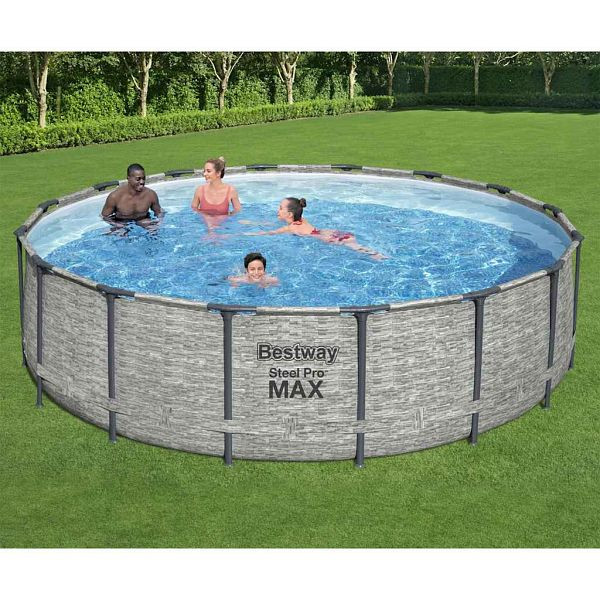 Bestway Power Steel Swimming Pool Rund 488x122 cm, 93346