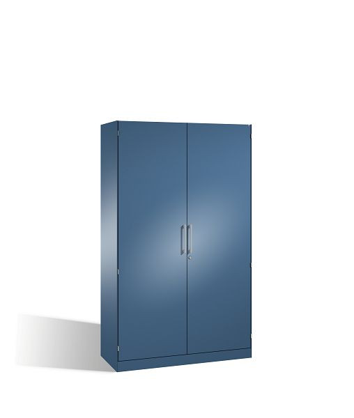 C+P Flügeltürenschrank Asisto, H1980xB1200xT435mm, Farbe: Fernblau, Bügelgriff, 5 OH, 141001-000 S10182