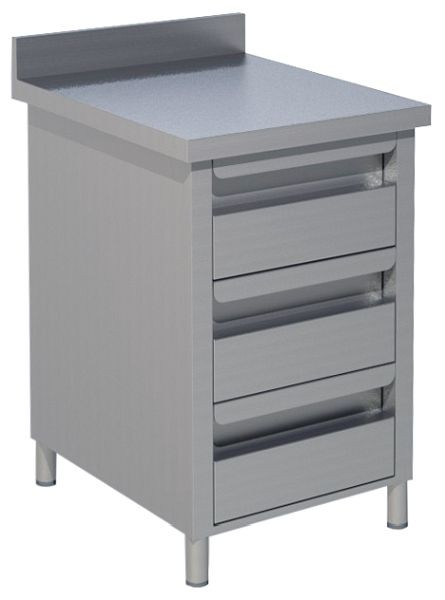 KBS Schubladenschrank 2 Schubladen BxT 50x60cm Aufkantung, 90611102