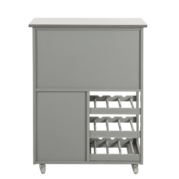 SoBuy Küchenwagen mit einer Schublade Hellgrau 67x38x86 cm, Modern, FKW45-HG