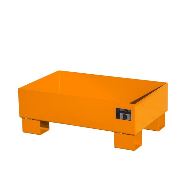 STEIN HGS Auffangwanne AW 60, 65 Liter, RAL 2000 gelborange, Gesamthöhe 290 mm, lackiert, Kleingebinde, ohne Gitterrost, 79186.0001