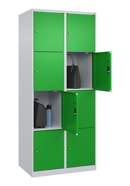 C+P Schließfachschrank Evolo PLUS, 8 Fächer, 1850x800x500mm, 7035/6037, 049000-224 S10011