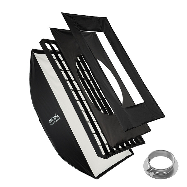 Walimex pro Studio Softbox 80x120cm + Softboxadapter für Profoto (Außendurchmesser: 15,2 cm), um 360° drehbar, Transporttasche, 1023481