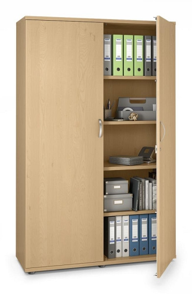 Deskin Flügeltürenschrank MULTI M pro, Dekor: Buchedekor, BxHxT: 1200 x 1890 x 420 mm, 250416