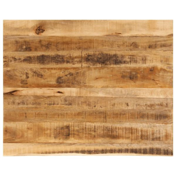 vidaXL Tischplatte 100x80x3,8 cm Baumkante Massivholz Raues Mangoholz, 370412