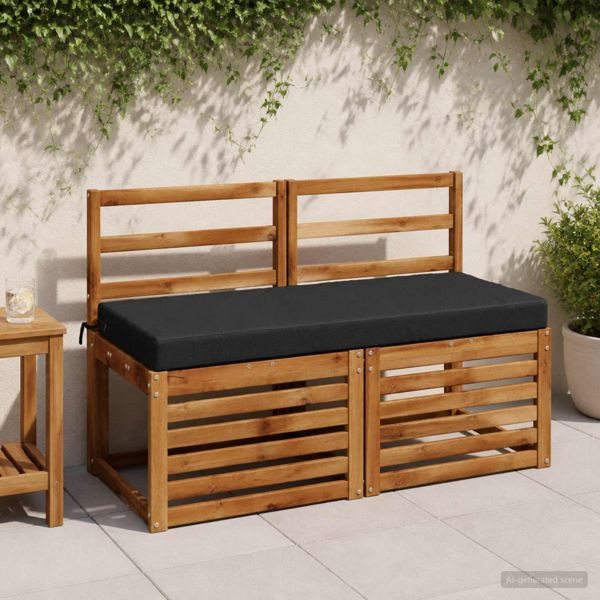 vidaXL 2-teilige Bankkissen SOEST 2-teilig 100 % Polyester Schwarz, 950197