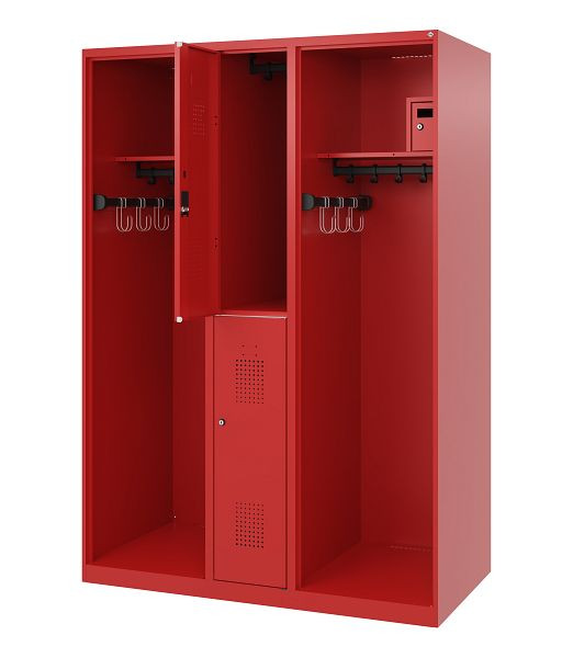 C+P Feuerwehrspind Evolo, Modell MAXI, 2 Abteile, H1850B1300T600 mm, Feuerrot, 0496315-030 S10002