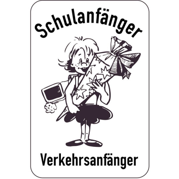 Stein HGS Sonderschild, Schulanfänger, Verkehrsanfänger, 400 x 600 mm, 15042