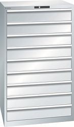 LISTA Schubladenschrank 45x36E (BxTxH) 870x725x1450mm AUTO Lock, Lichtgrau, 9 Schubladen, Fronthöhe: 150 mm, Traglast Schubladen: 200 kg, 78.712.020.A
