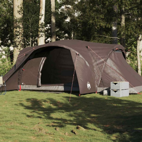 vidaXL Kuppel-Familienzelt 6 Personen Braun Wasserdicht, 4009471