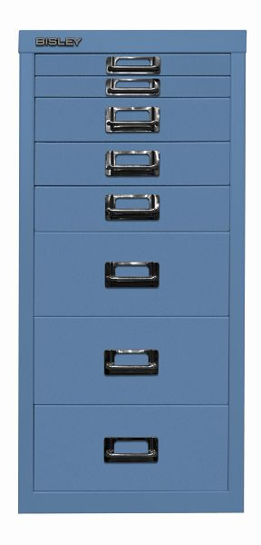 Bisley MultiDrawer™, 29er Serie, DIN A4, 8 Schubladen, blau, L298605