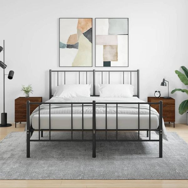 vidaXL Nachttische 2 Stück Braun Eichen-Optik 40x35x47,5cm Holzwerkstoff, 827323