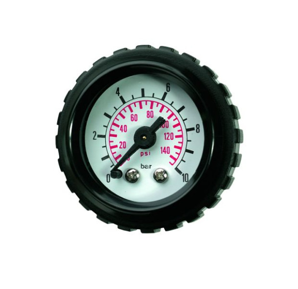 Prevost Integrierbares Manometer-runder Flansch waagrecht Ø50mm, Skalenteilung=0-10 , BefestigungAG BSPP=G 1/8, Glasskala, reinigungsmittelfest, MT IA1050V
