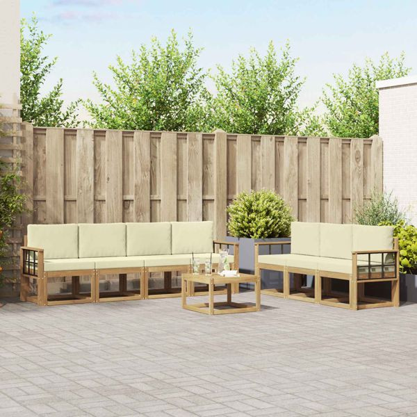 vidaXL Outdoor-Sofagarnitur 7-teilig, 3387359, 8721288778673