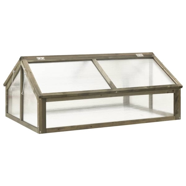 vidaXL Gewächshaus Grau 114x80x50 cm Tannenholz, 316416