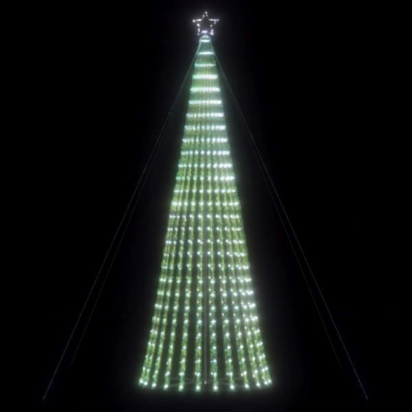 vidaXL Weihnachtsbaum Kegelform 1028 LEDs Kaltweiß 403 cm, 4016401