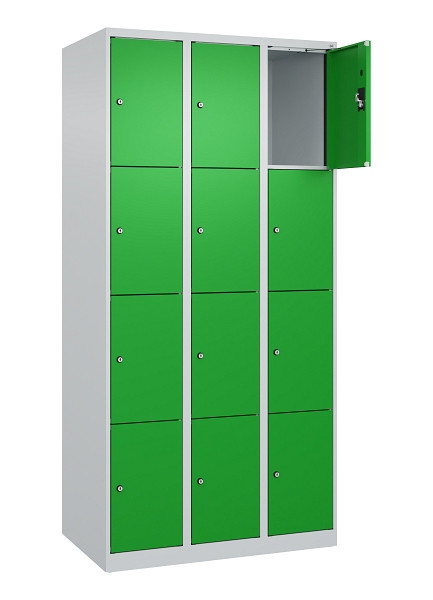 C+P Schließfachschrank Evolo PLUS, 12 Fächer, 1850x900x500mm, 7035/6037, 049000-304 S10011