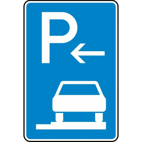 Stein HGS Parken auf Gehwegen ganz in Fahrtrichtung rechts (Anfang) Nr. 315-66, 420 x 630 mm, RA1, Flachform 2 mm, 315-66-111