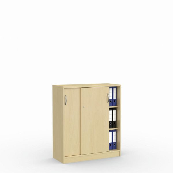 Deskin Schiebetürenschrank MULTI M, Buchedekor, B 1000 x H 1145 x T 420 mm, 273437