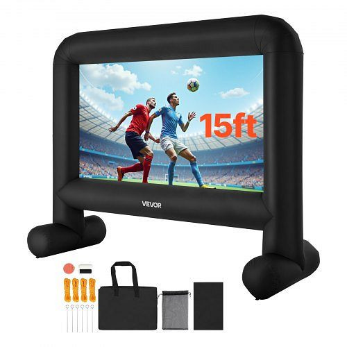 VEVOR aufblasbare 600D Leinwand 16:9 mit Tasche, Heimkino/Party/Poolspaß (354x130x290 cm), XCQSTYPMZJS1ZSUV8001V2