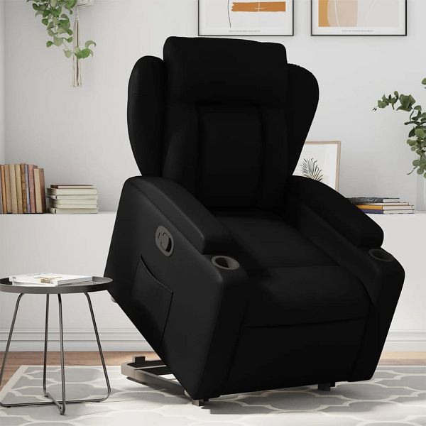 vidaXL Relaxsessel mit Aufstehhilfe Schwarz Kunstleder, 3204544