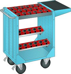 LISTA NC-Transportwagen 36x27E (BxTxH) 1077x514x932mm ISO-SK 50 Farbe: Lichtblau, 18.365.010