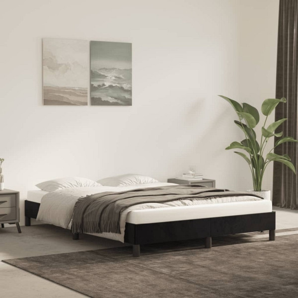 vidaXL Bettgestell Schwarz 140x190 cm Samt, Polyester, 346972
