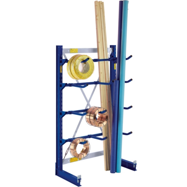 BITO Kragarmregal Set /1980x1115x1100 NT400 IPE100 TypL G 2-seitig RAL5010 Rohrkragarme, C0670-0139