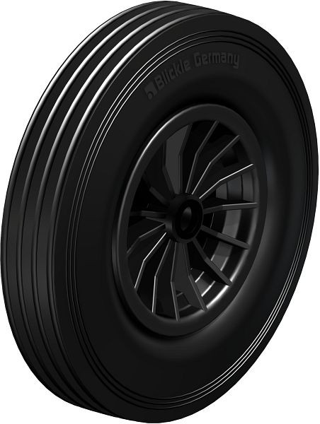 Blickle VPP 400/25G Rad aus Vollgummi, Schwarz, 250217