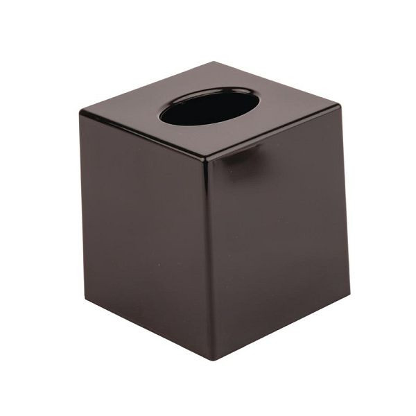 Bolero Taschentuchbox Kubus schwarz, geeignet für Taschentücher CF204, Kunststoff, DA603