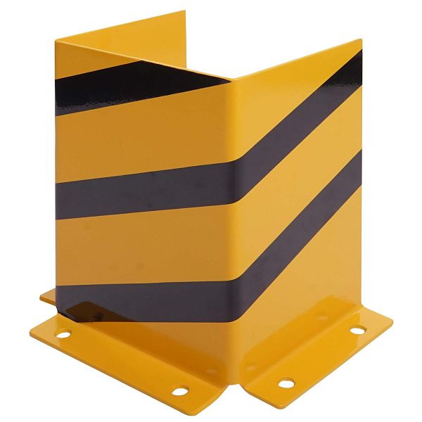 Mendler Rammschutz HWC-J50, Anfahrschutz Eckschutz, mit Bolzenanker Metall U-Form 40x30x25cm gelb-schwarz, 80955