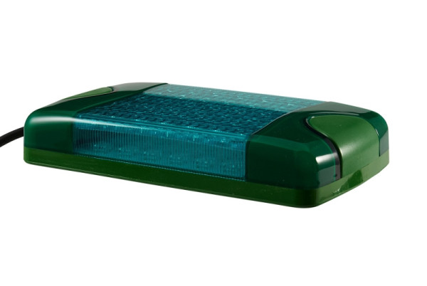 HELLA LED-Blitz-Kennleuchte - Multi F Duraled - 12/24V - grün - Schraubanschluss/Anbau - Kabel: 2580mm, 2XD 965 429-031