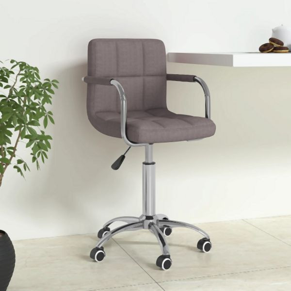 vidaXL Bürostuhl Drehbar Taupe Stoff, stilvolles Design, 334676