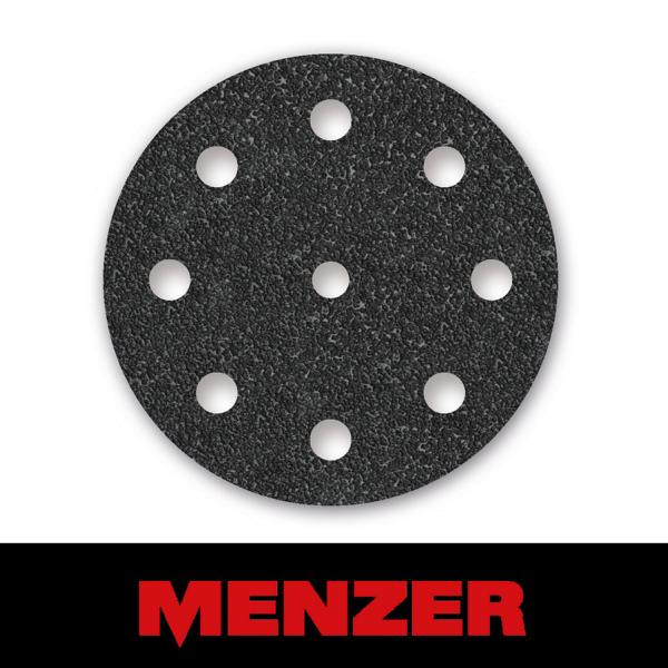 Menzer Klett-Schleifscheibe, Ø 125 mm, 9 Loch, Körnung 100, Siliciumcarbid, VE: 50, 231035100