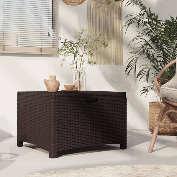 vidaXL Garten-Aufbewahrungsbox 60x54x41 cm PP Rattan Braun, 318237