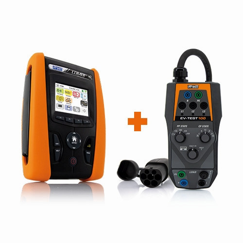HT Instruments VDE 0100 Installationsprüfgerät CombiG2 Aktion mit EV-TEST100 Ladesäulenadapter, 1010801