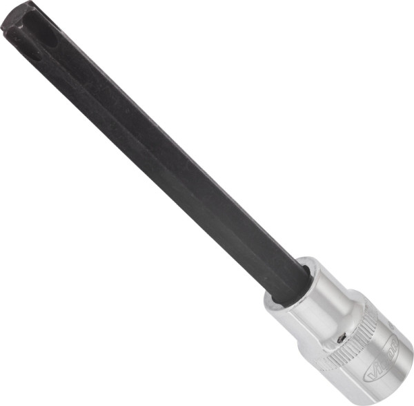 VIGOR TORX Schraubendreher-Einsatz, Vierkant hohl 12,5 mm (1/2 Zoll), Innen TORX Profil, T55, Länge: 140 mm, für Handbetätigung, VE: 5 Stück, V2176