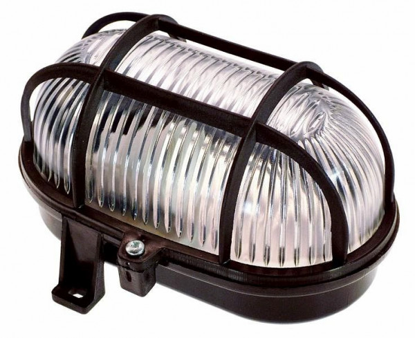 as-Schwabe Oval-Leuchte 60W, schwarz, 56111